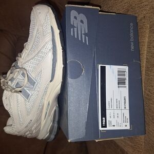 New Balance White and Gray Sneakers